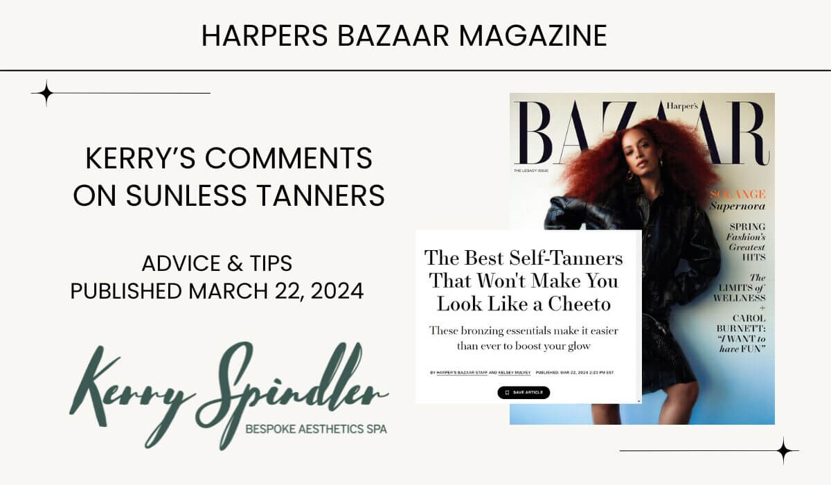 Kerry Spindler Harper's Bazaar Magazine sunless tanners